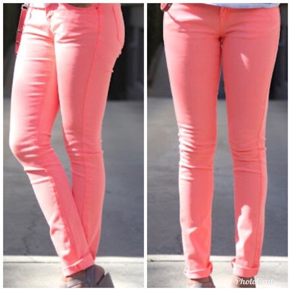 Cute coral skinny jeans - Picture 1 of 2